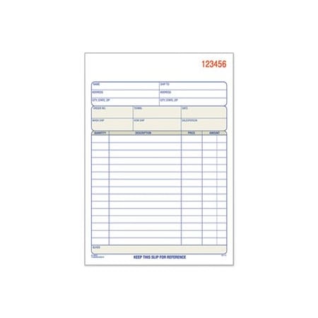 Tops Products TOPS, Sales Order Book, 5-9/16 X 7-15/16, Two-Part Carbonless, 50PK 46500